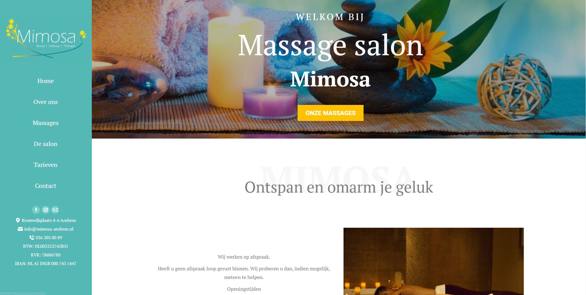 project mimosa-arnhem.nl - Webdesign bureau Arnhem