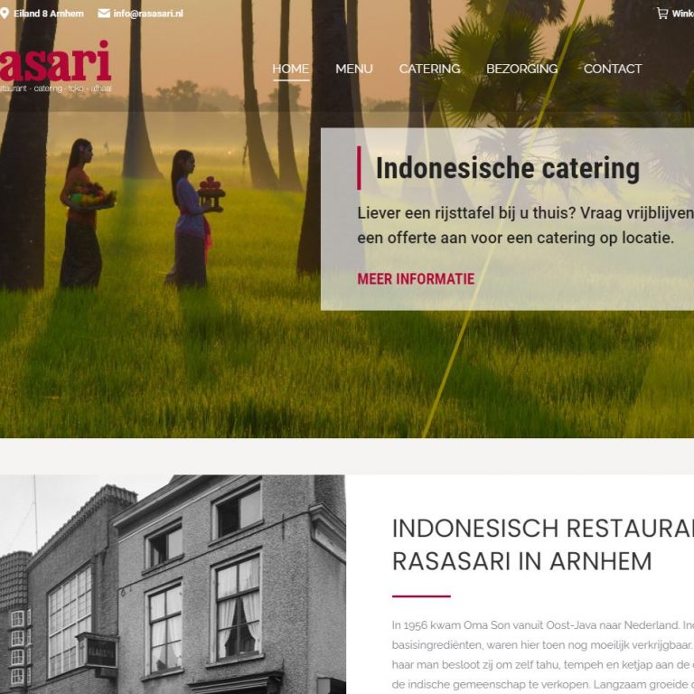 project rasasari.nl - Webdesign bureau Arnhem